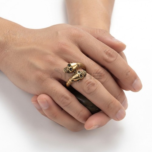 Stainless steel gold snake - stainless,