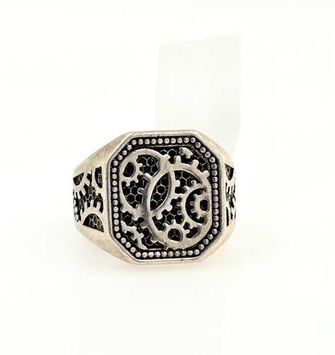 Octagonal steampunk gear - octagonal,