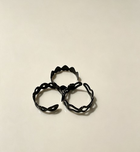 Black adjustable rings size - black,