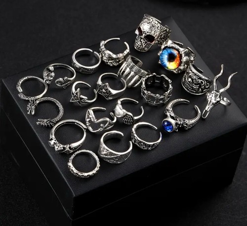 Gothic viking punk - viking, rings