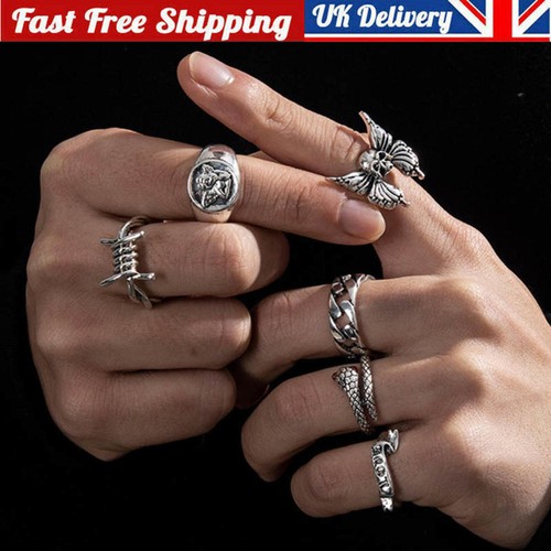 6pcs steam punk ring - 6pcs,