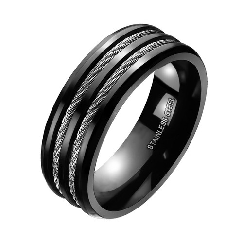 New mens black double cable - mens,