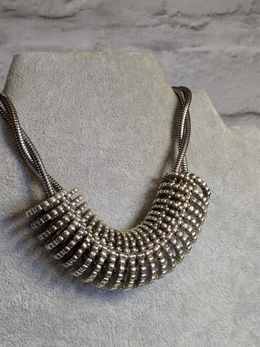 Statement metal necklace