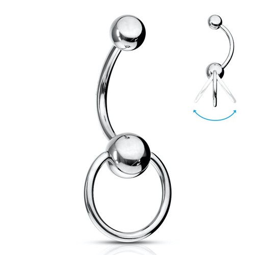 Slave doorknocker belly bar - belly,