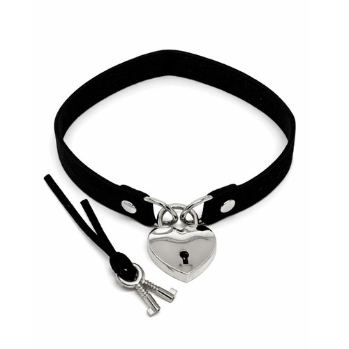 Heart padlock choker - padlock,