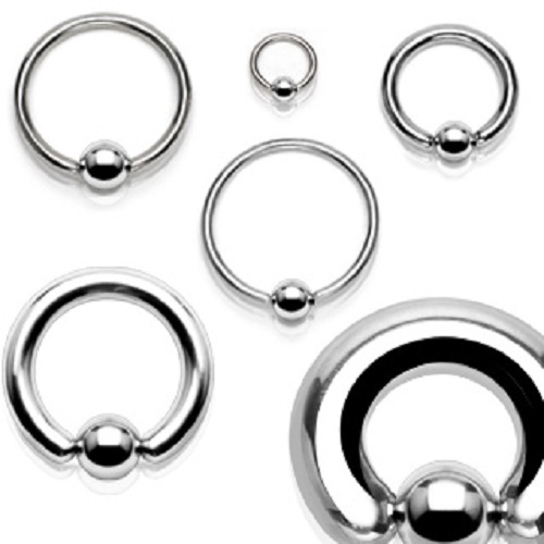 Large heavy captive - bead, ring